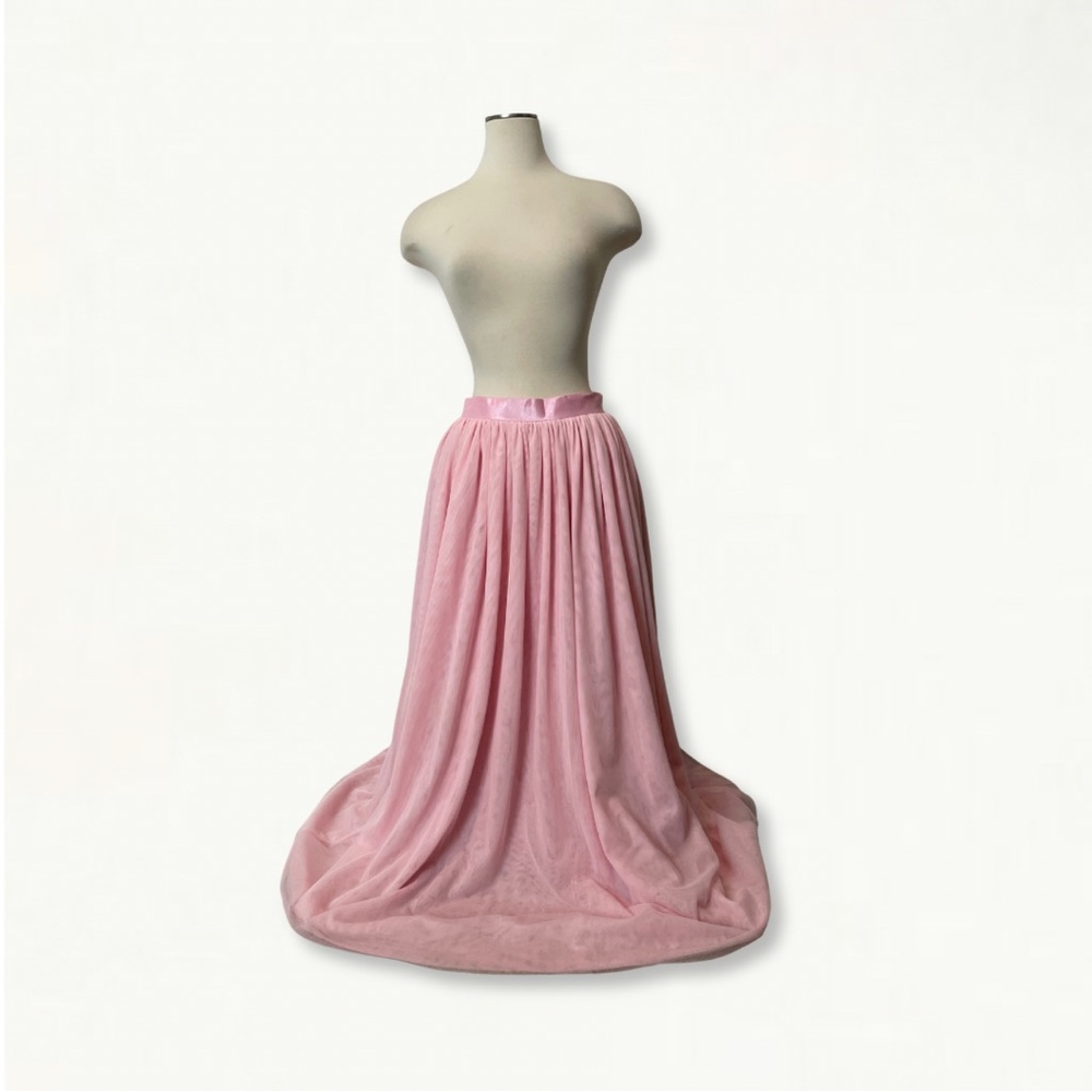 Ballet Pink Handmade Bridesmaid Tulle Skirt Floor Length Blush Wedding Skirt